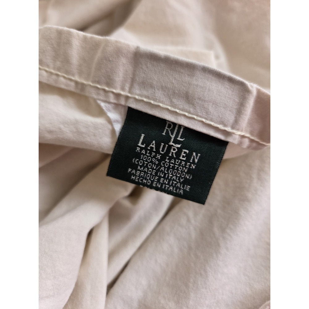 Ralph Lauren King Flat Sheet Beige Made In Italy Black Label